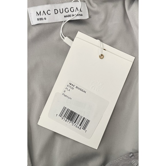 Mac Duggal 67539 Floral Embroidered Illusion Long Sleeve Gown Size 6 $698 - Picture 6 of 6